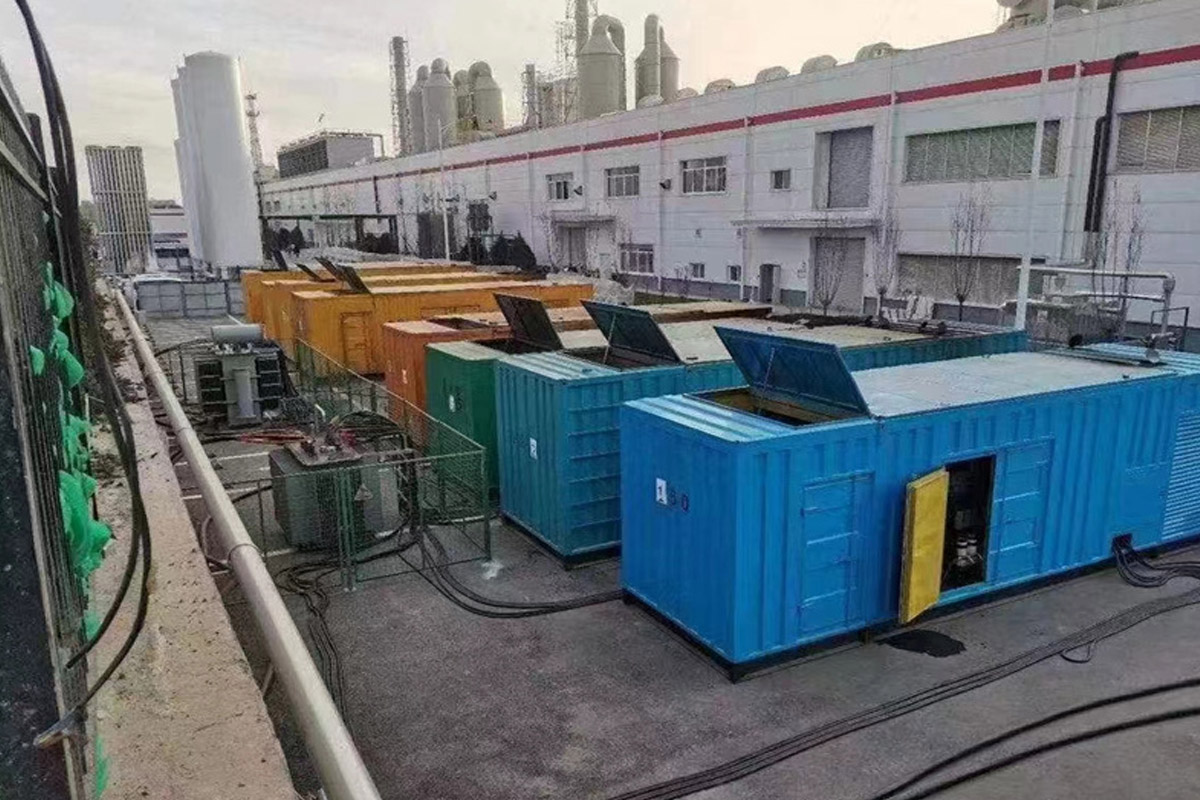 麻栗坡发电机租赁施工现场